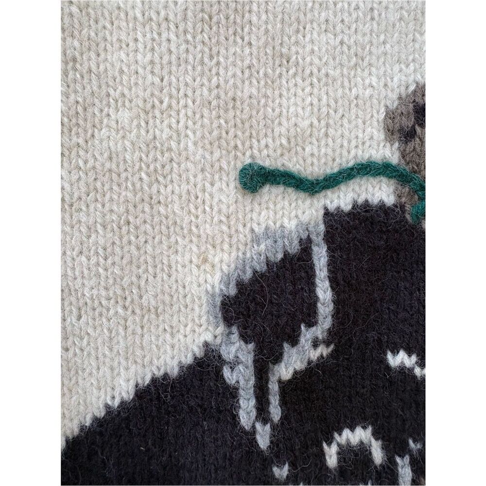 L.LBean Vintage Bean Boot Dog Wool Sweater Medium - Picture 6 of 12
